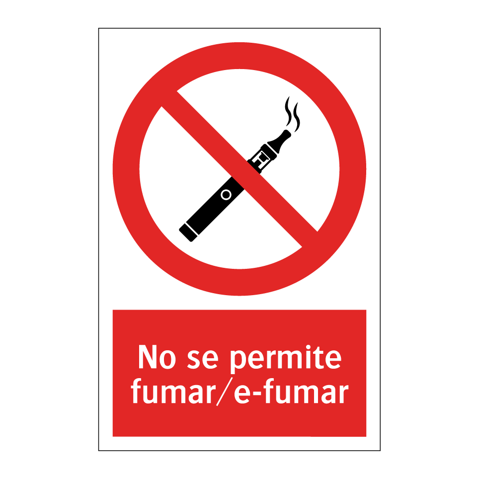 No se permite fumar/e-fumar