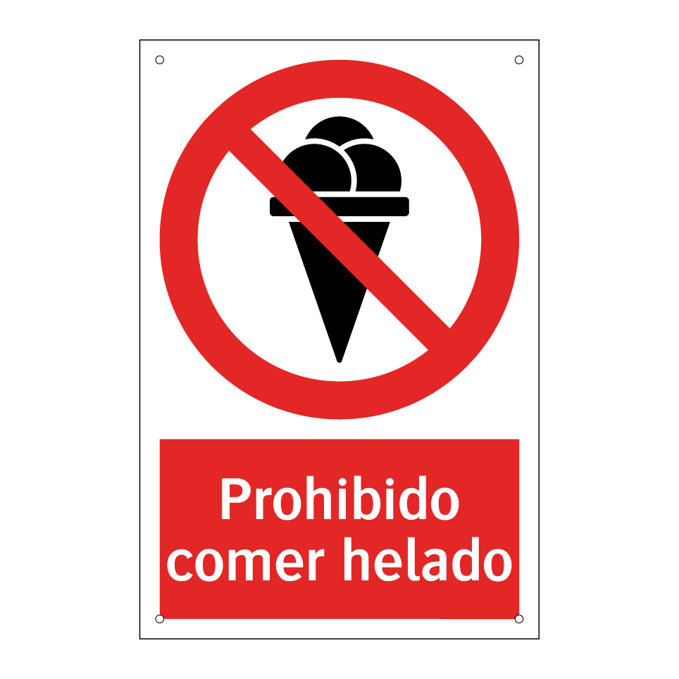 Prohibido comer helado