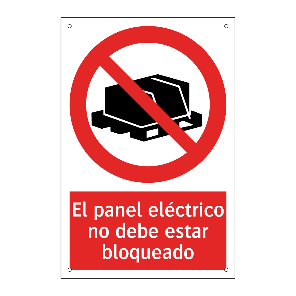 El panel eléctrico no debe estar bloqueado