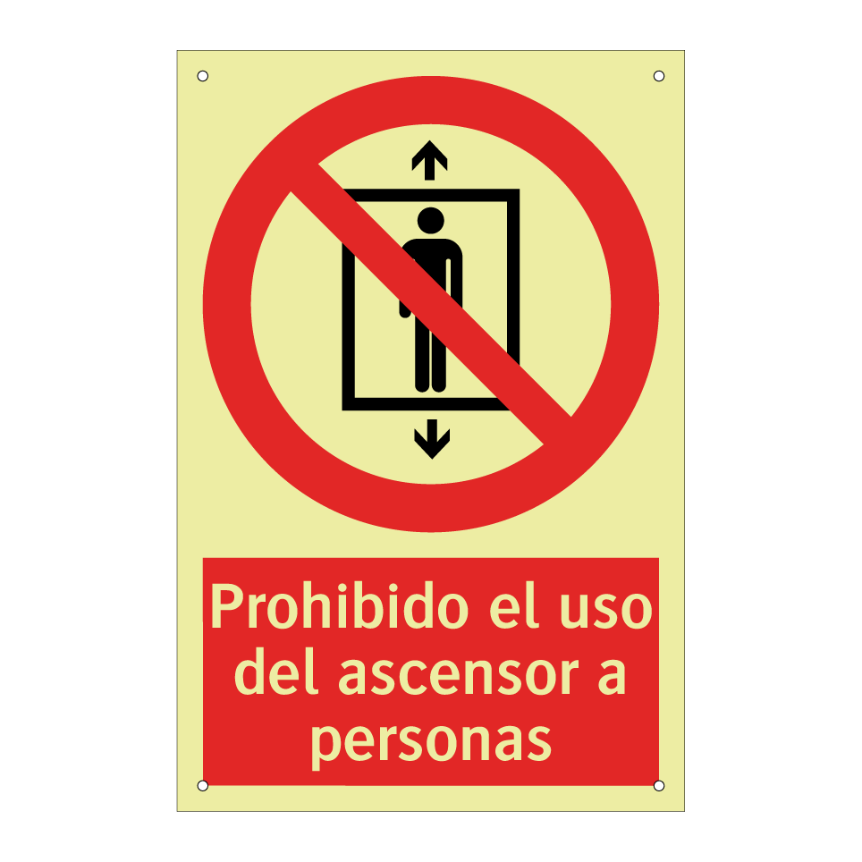 Prohibido el uso del ascensor a personas