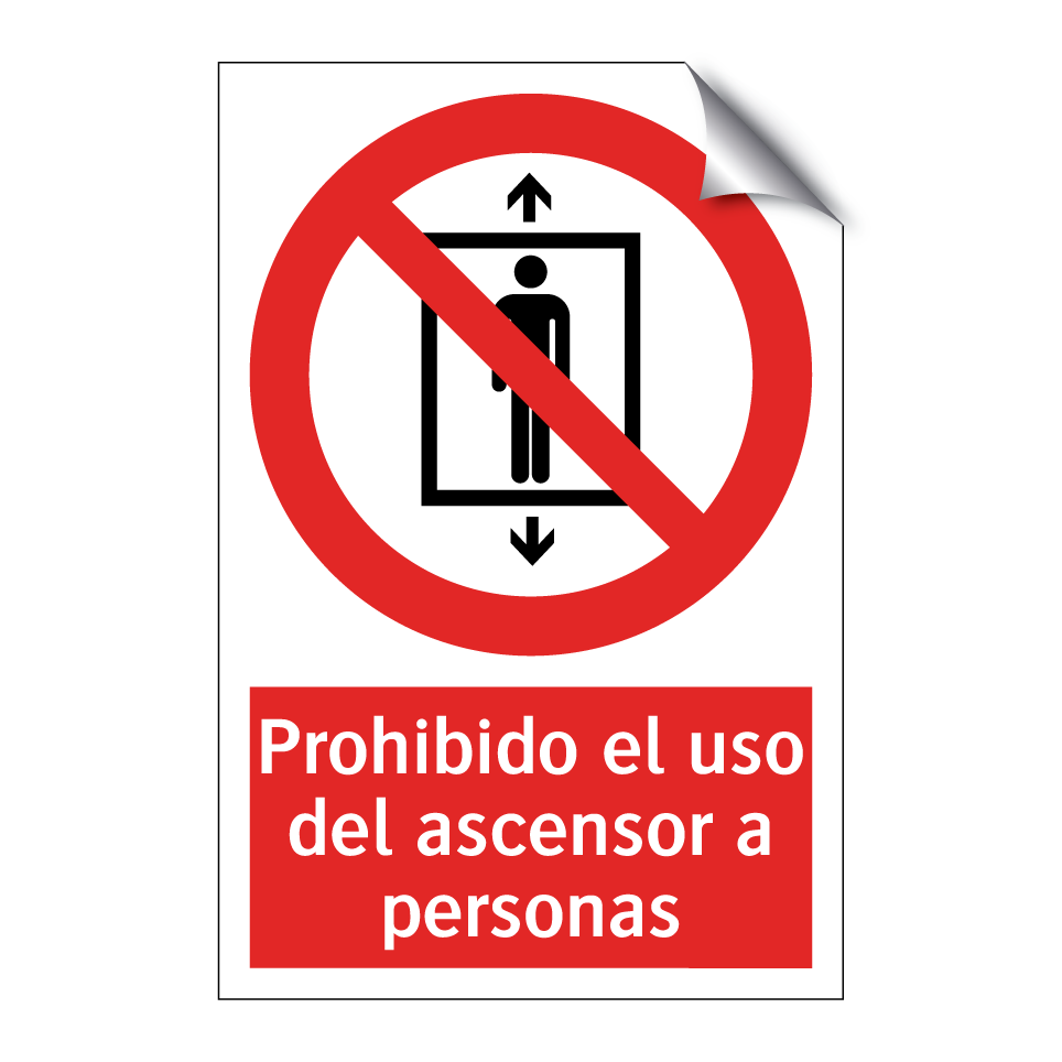 Prohibido el uso del ascensor a personas