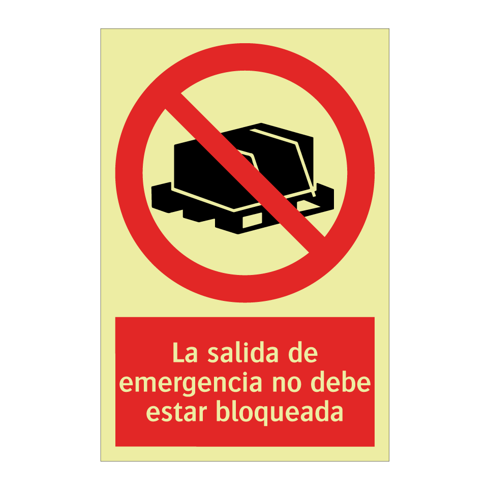 La salida de emergencia no debe estar bloqueada