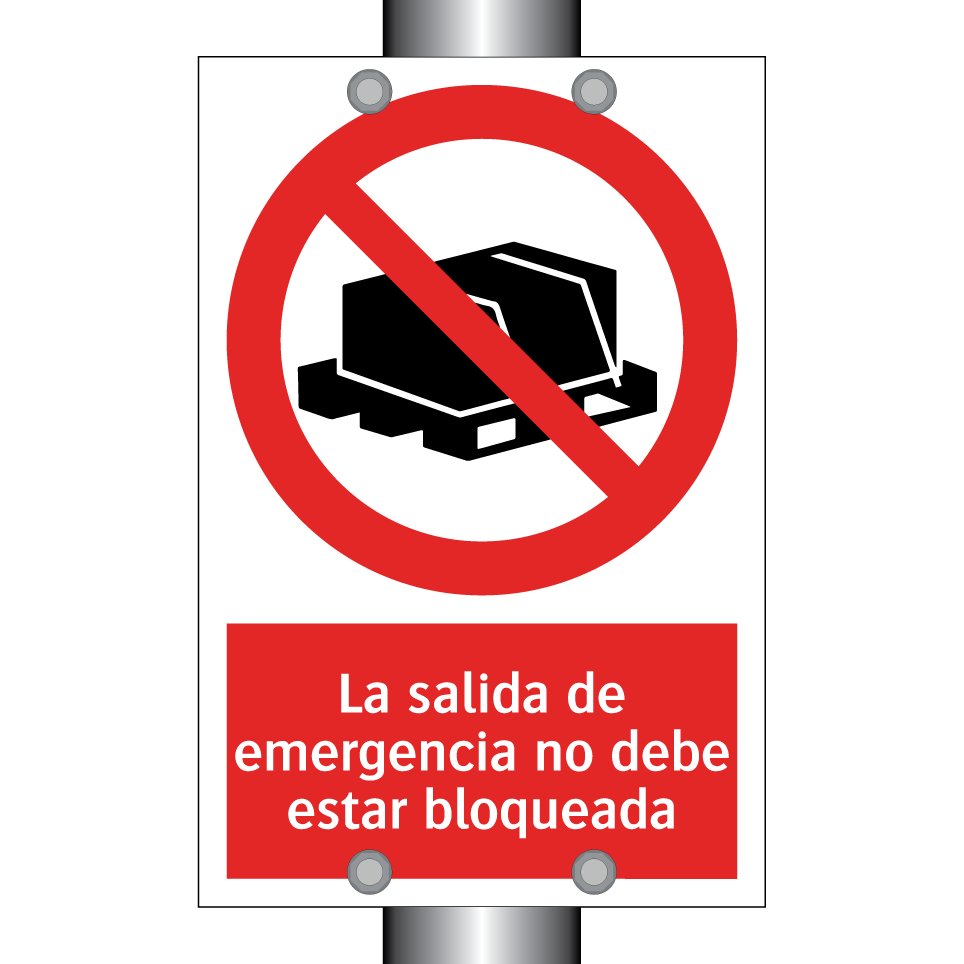 La salida de emergencia no debe estar bloqueada