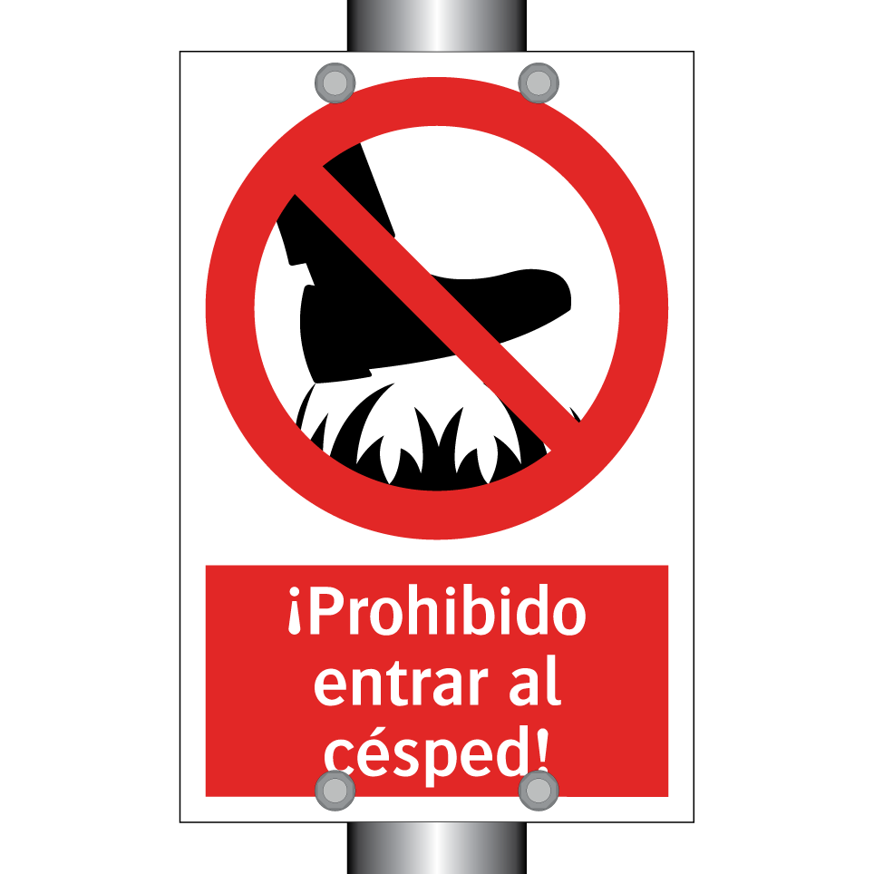 ¡Prohibido entrar al césped!