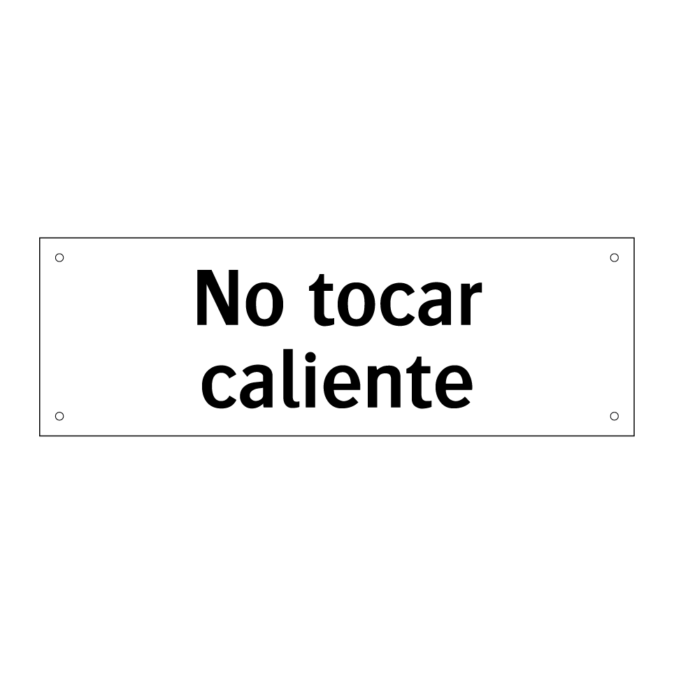 No tocar caliente