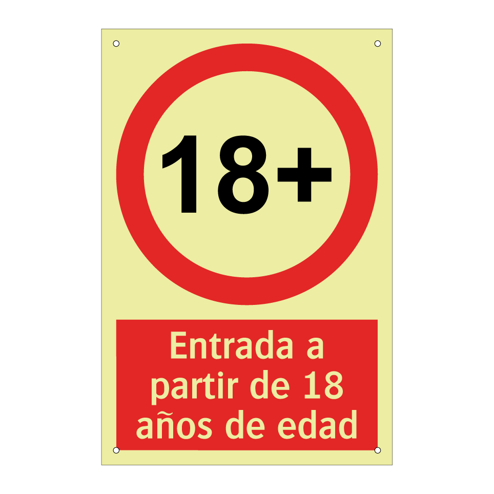 Entrada a partir de 18 años de edad