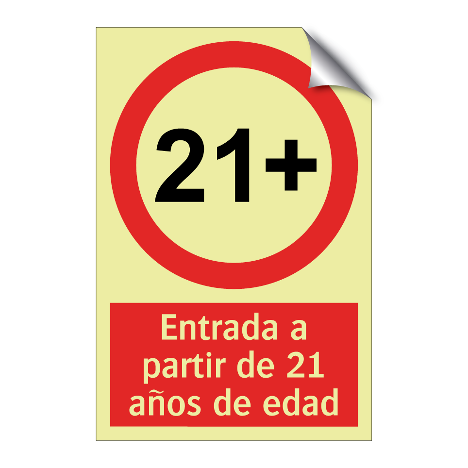 Entrada a partir de 21 años de edad