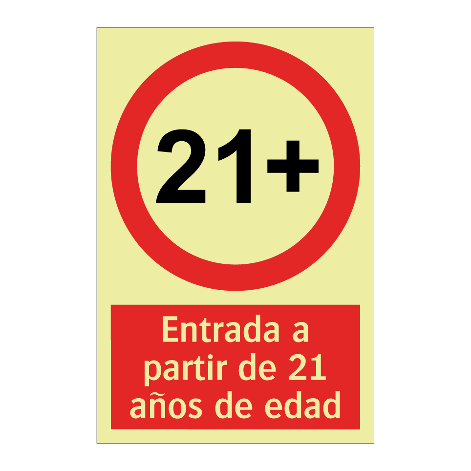 Entrada a partir de 21 años de edad