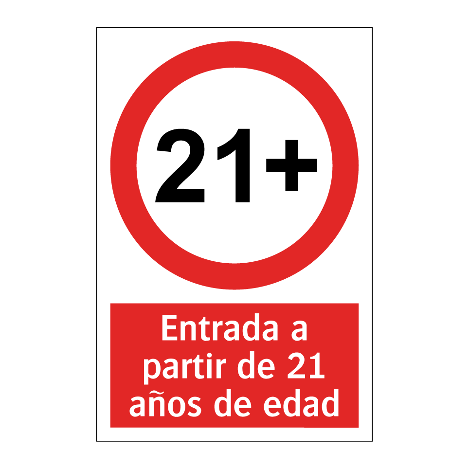 Entrada a partir de 21 años de edad