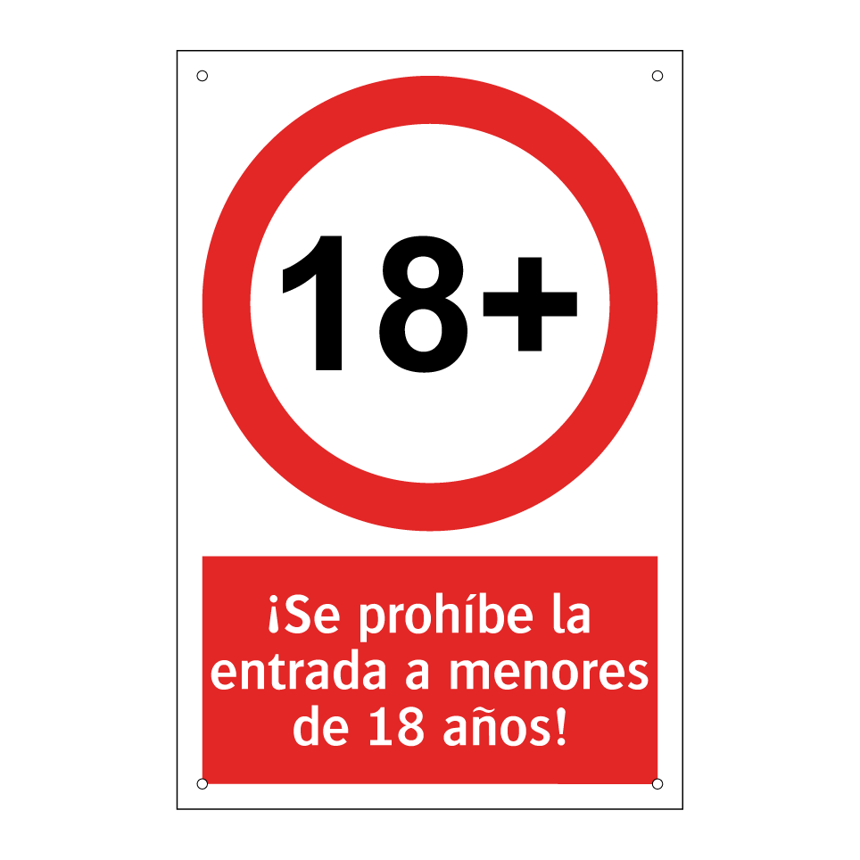 ¡Se prohíbe la entrada a menores de 18 años!