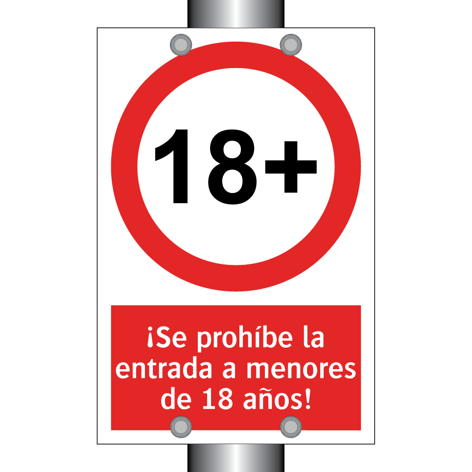 ¡Se prohíbe la entrada a menores de 18 años!