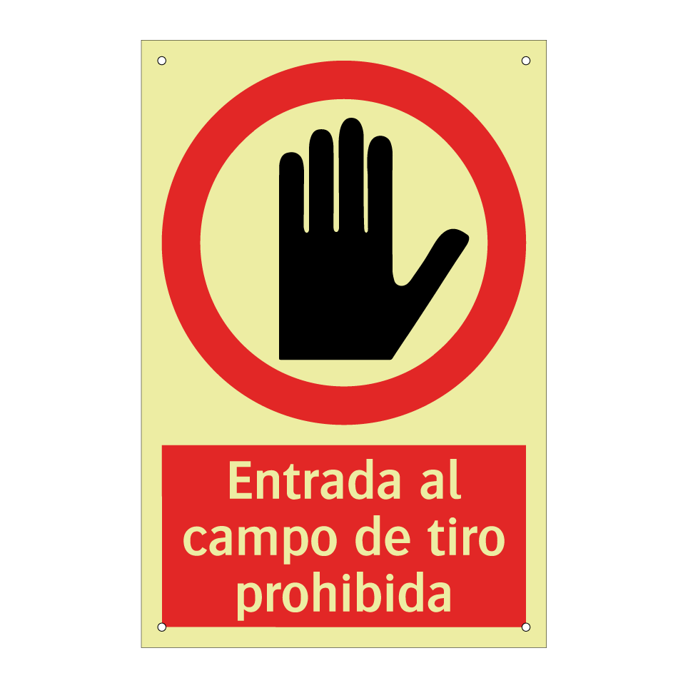 Entrada al campo de tiro prohibida