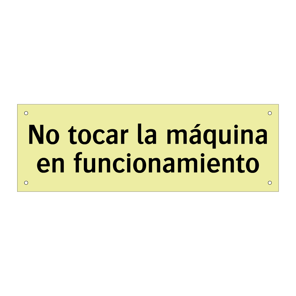No tocar la máquina en funcionamiento