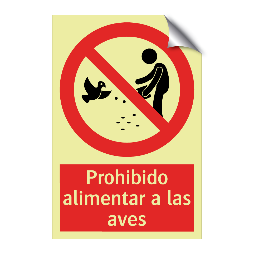 Prohibido alimentar a las aves