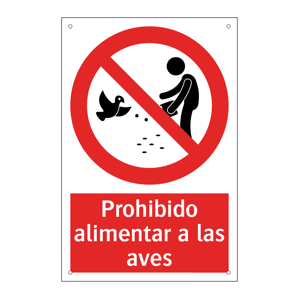 Prohibido alimentar a las aves