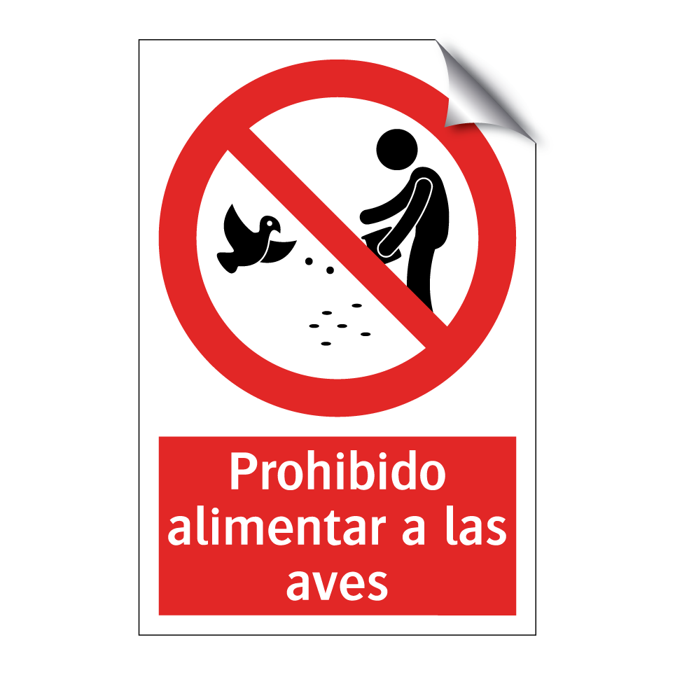 Prohibido alimentar a las aves