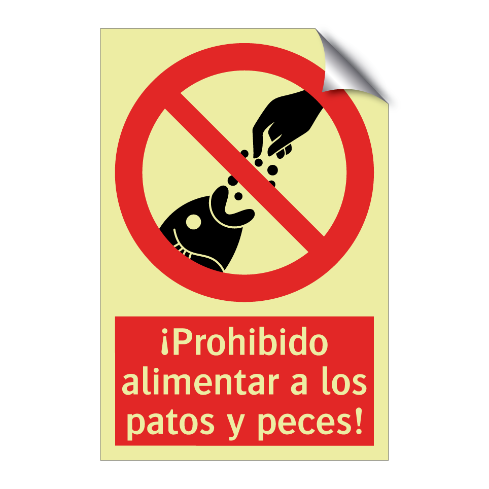 ¡Prohibido alimentar a los patos y peces!