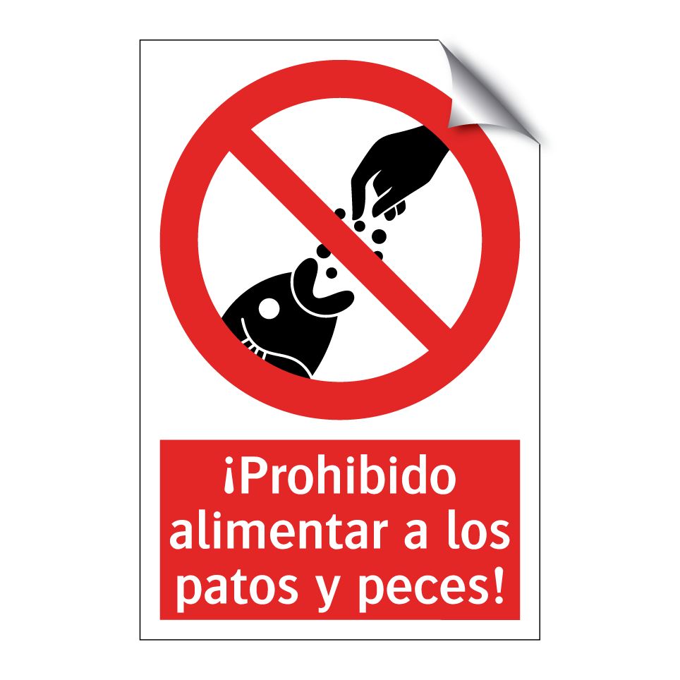 ¡Prohibido alimentar a los patos y peces!