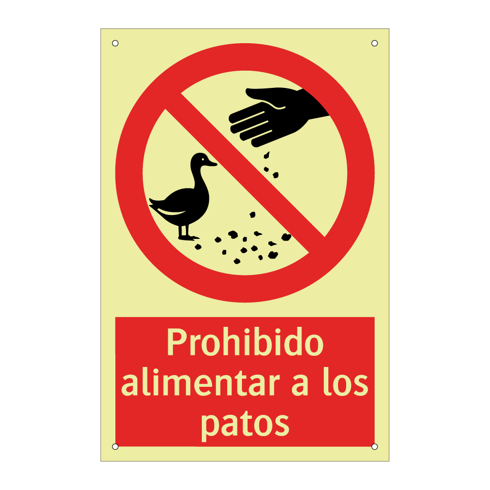 Prohibido alimentar a los patos