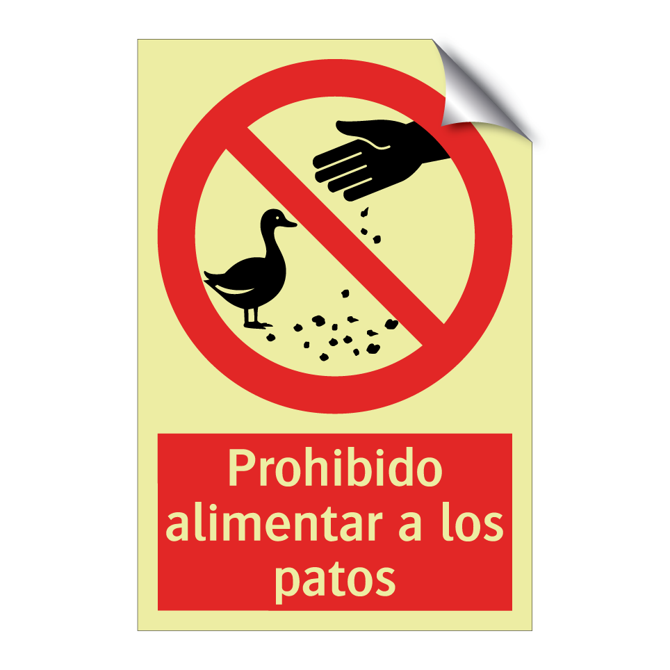 Prohibido alimentar a los patos