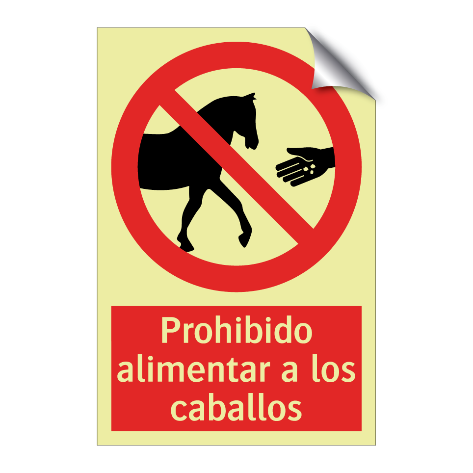 Prohibido alimentar a los caballos