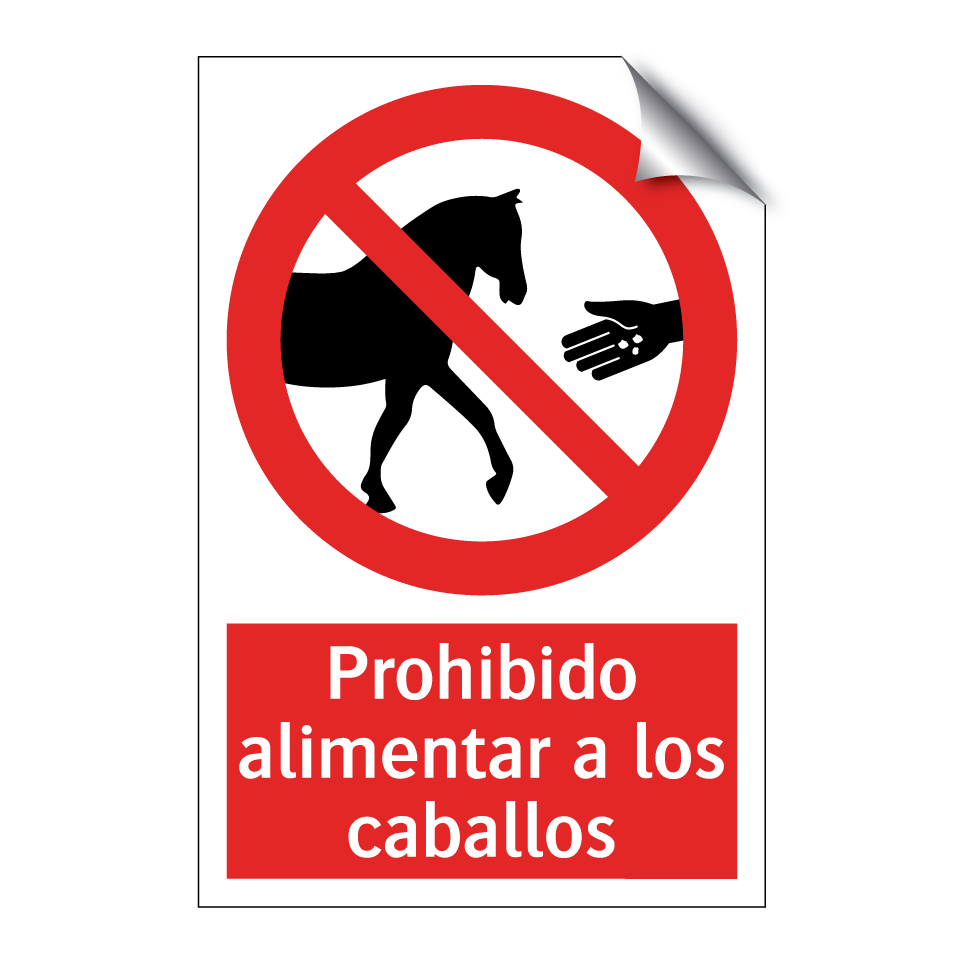 Prohibido alimentar a los caballos
