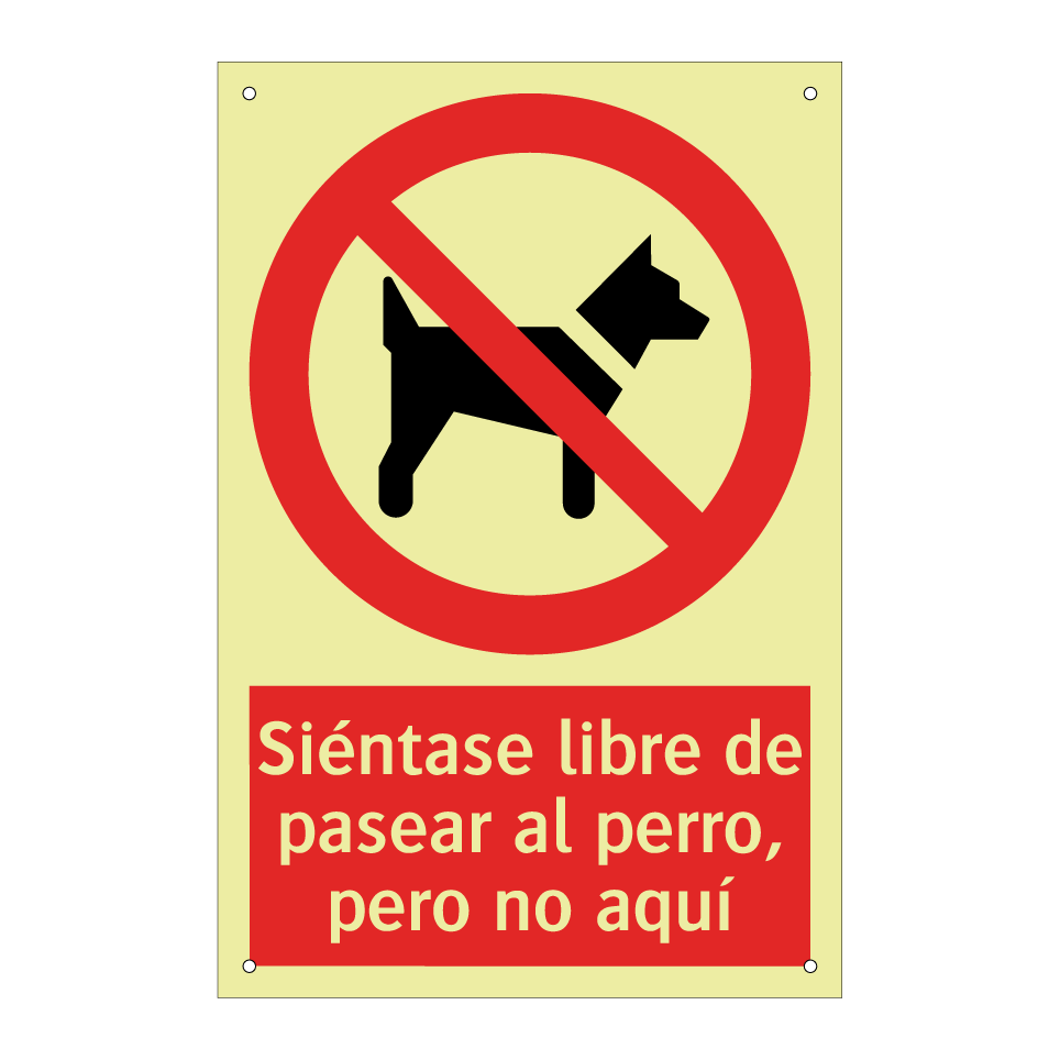 Siéntase libre de pasear al perro, pero no aquí