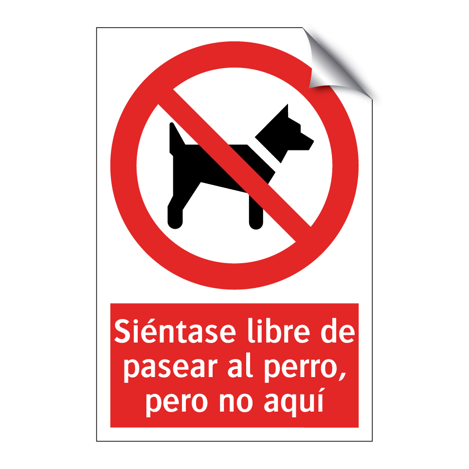 Siéntase libre de pasear al perro, pero no aquí