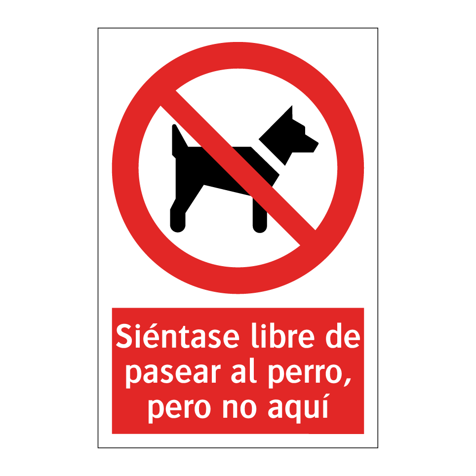 Siéntase libre de pasear al perro, pero no aquí