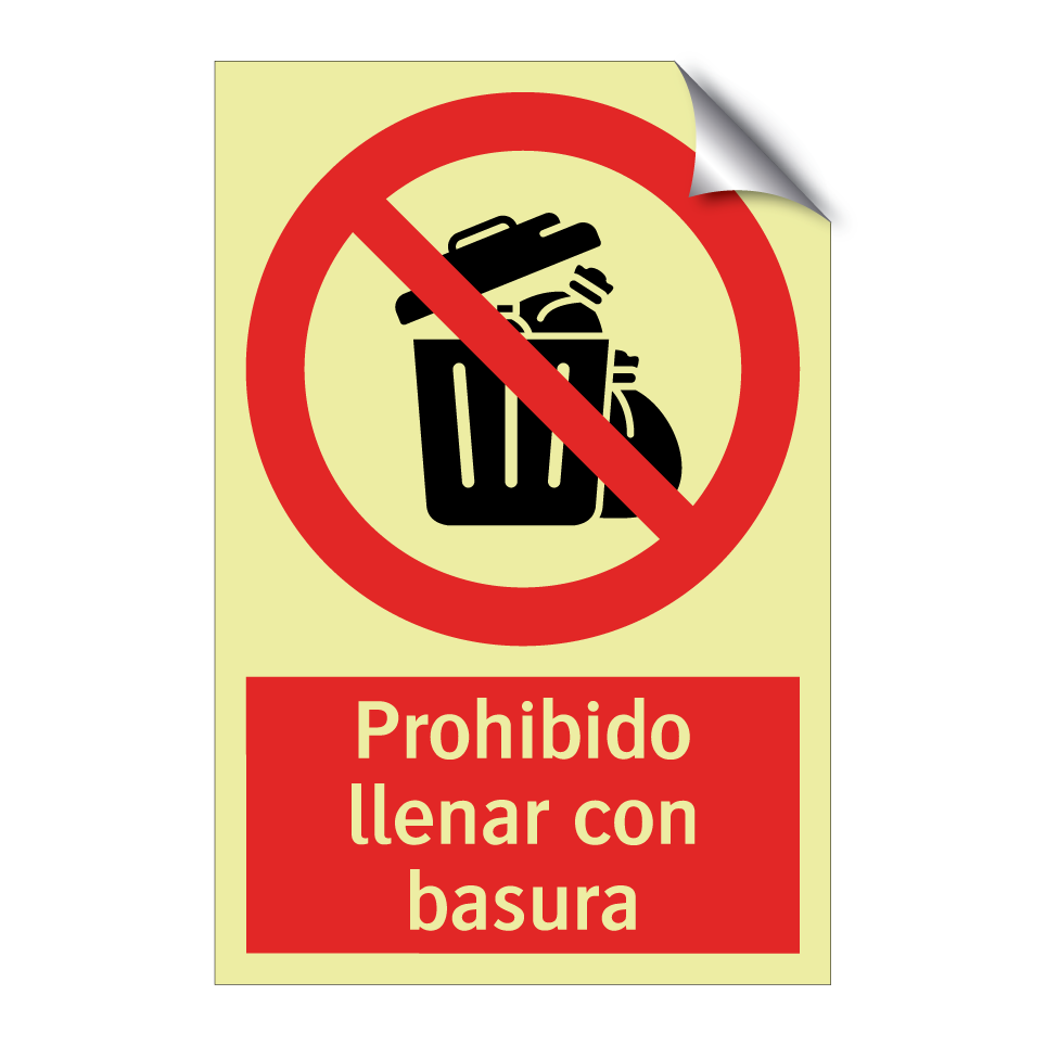 Prohibido llenar con basura