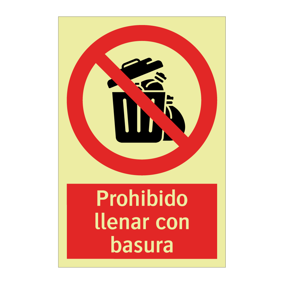Prohibido llenar con basura