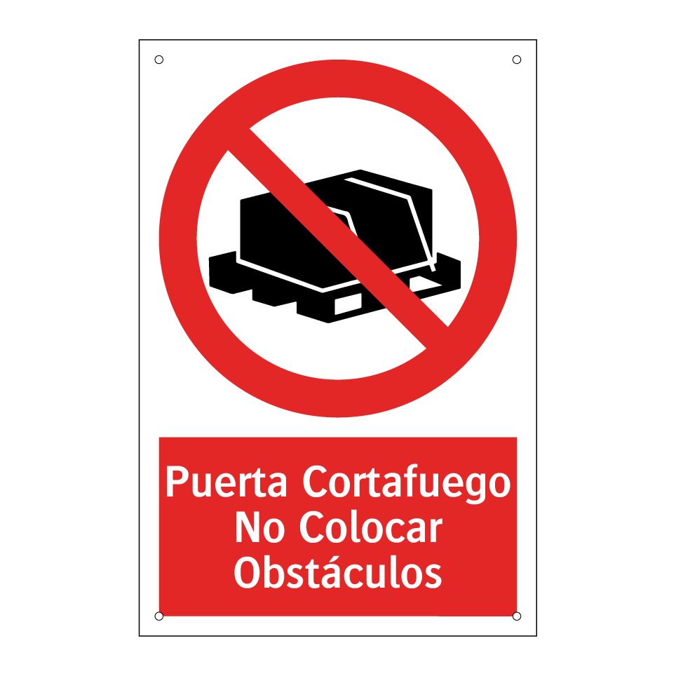 Puerta Cortafuego No Colocar Obstáculos