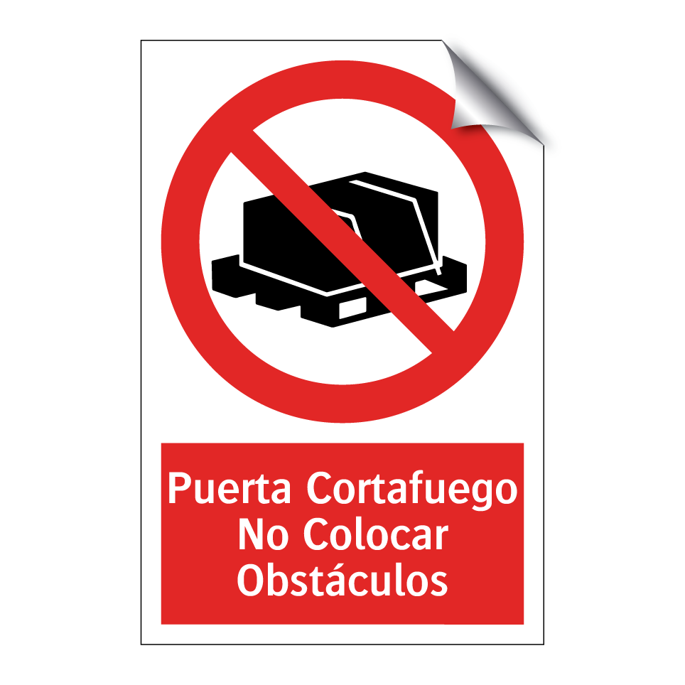 Puerta Cortafuego No Colocar Obstáculos