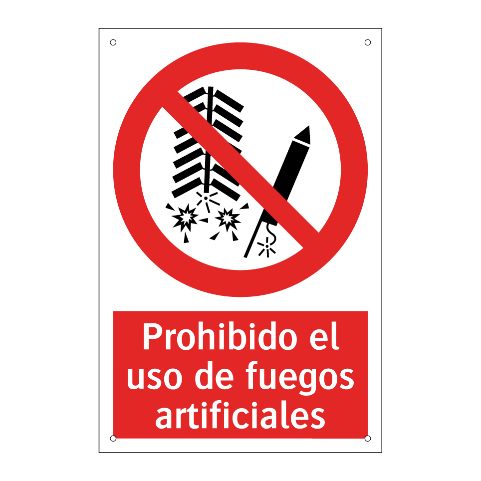 Prohibido el uso de fuegos artificiales