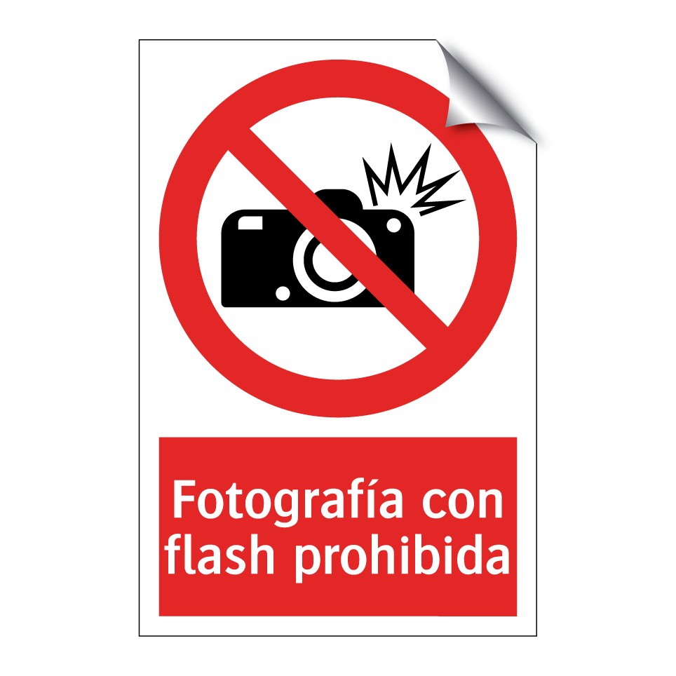 Fotografía con flash prohibida