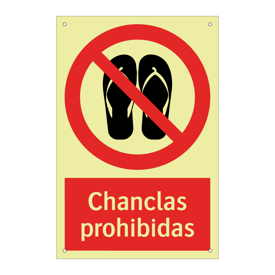Chanclas prohibidas