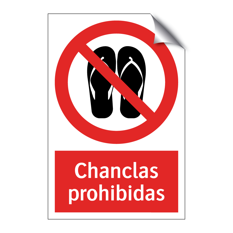 Chanclas prohibidas