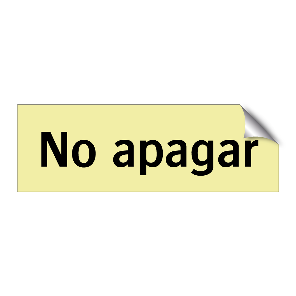 No apagar