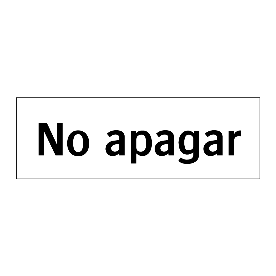 No apagar