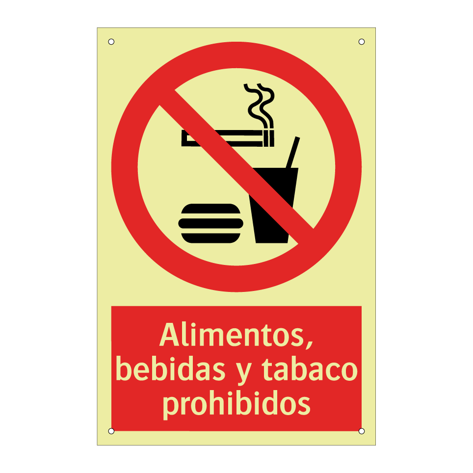 Alimentos, bebidas y tabaco prohibidos