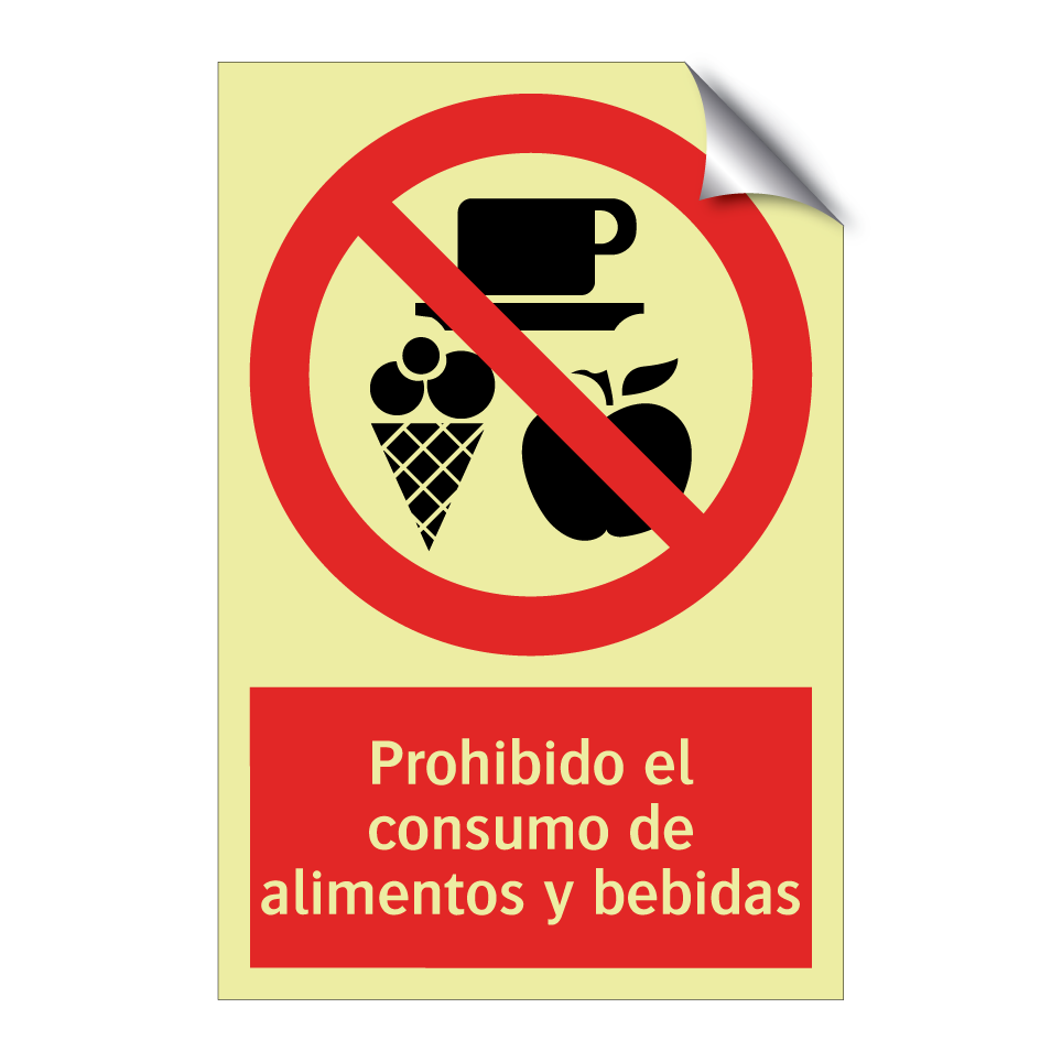 Prohibido el consumo de alimentos y bebidas