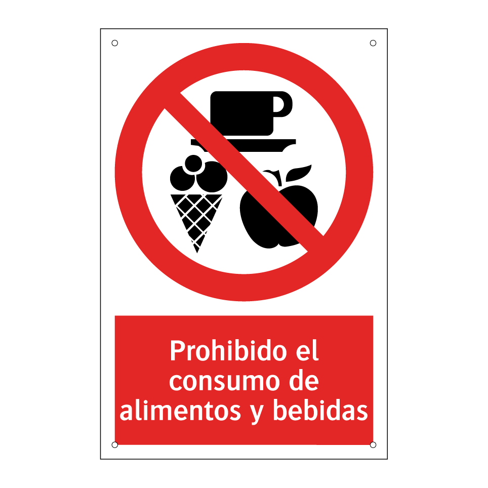 Prohibido el consumo de alimentos y bebidas