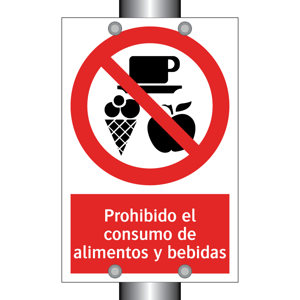 Prohibido el consumo de alimentos y bebidas