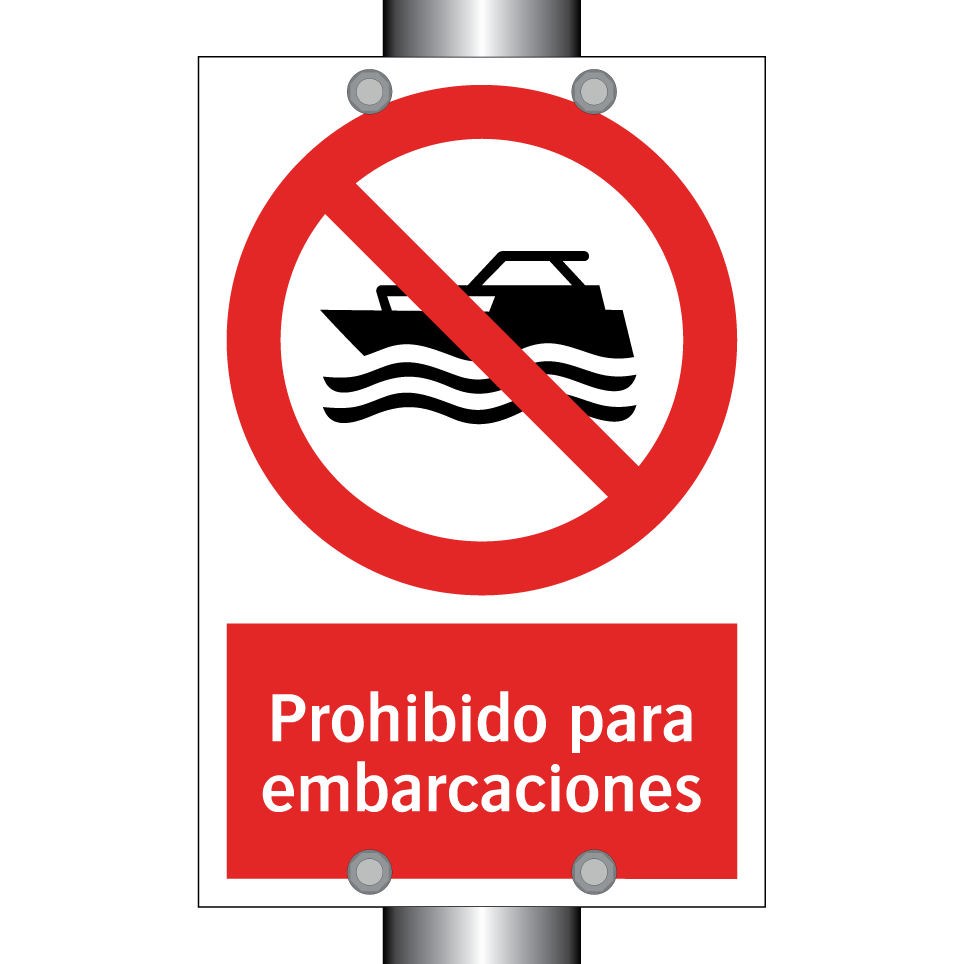 Prohibido para embarcaciones