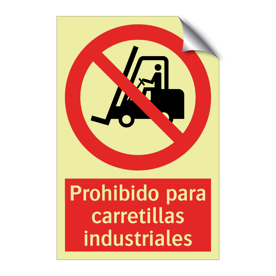 Prohibido para carretillas industriales