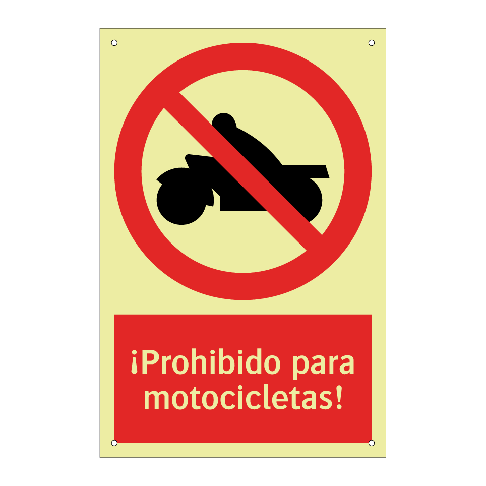 ¡Prohibido para motocicletas!