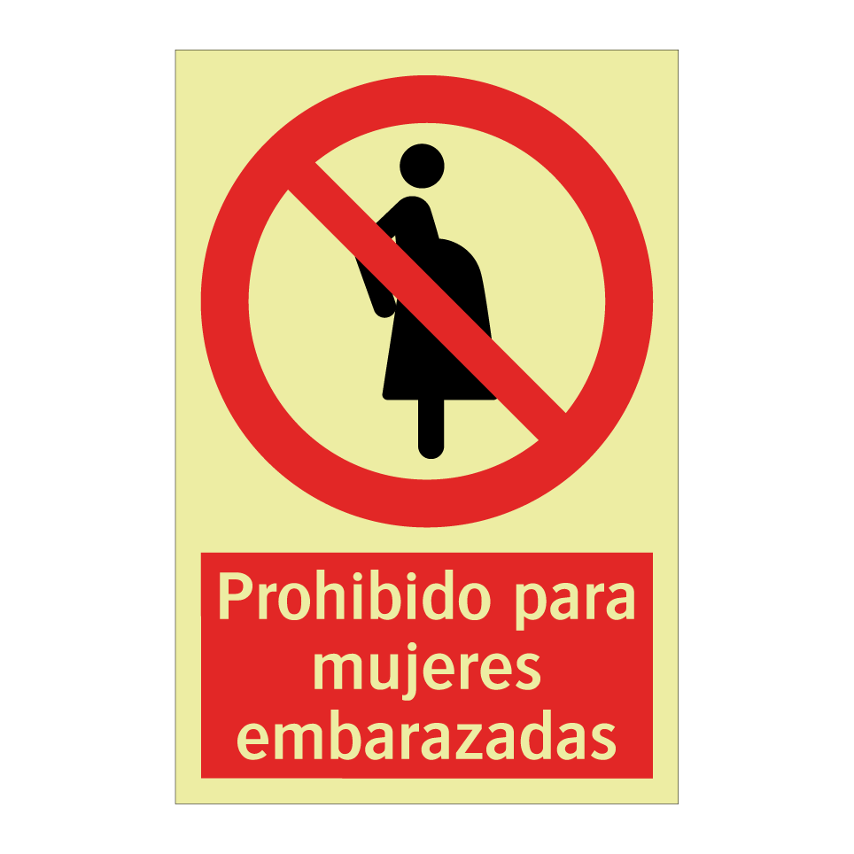 Prohibido para mujeres embarazadas