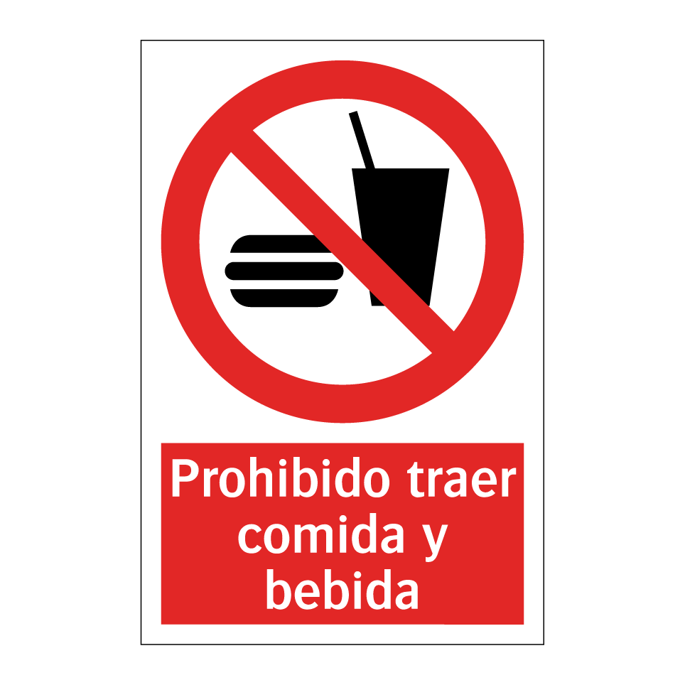 Prohibido traer comida y bebida