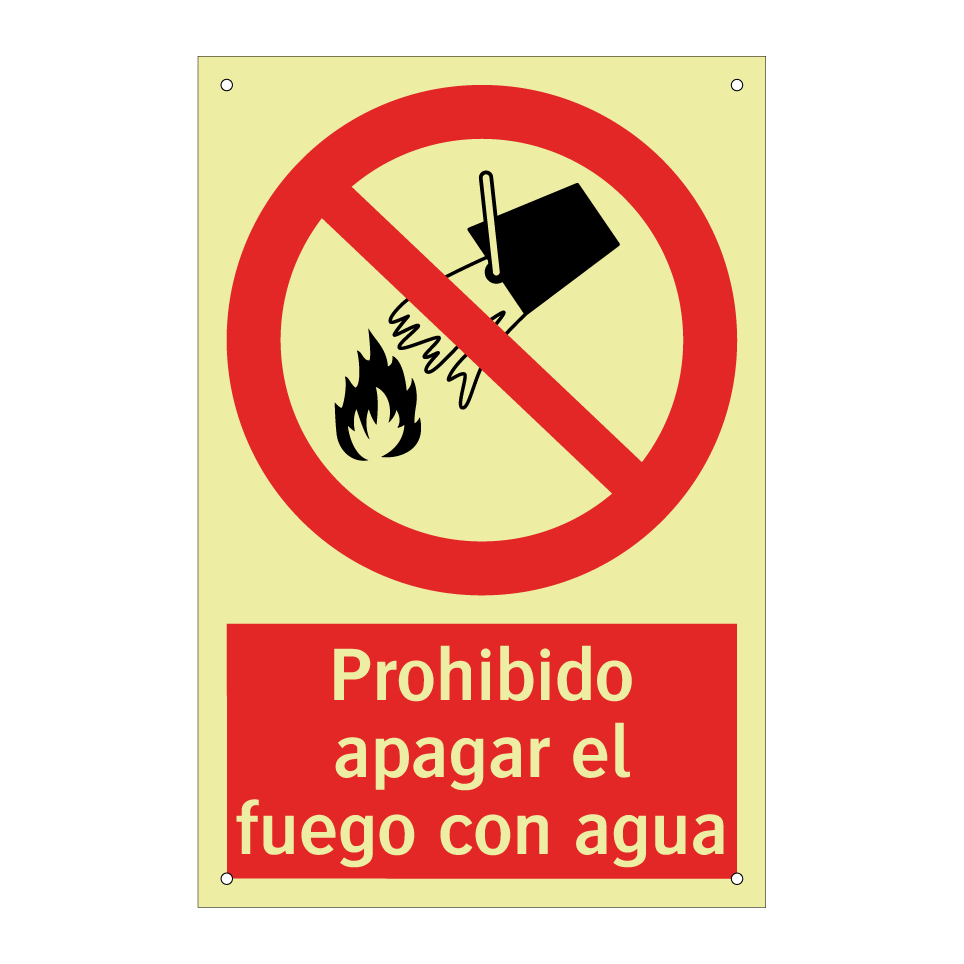 Prohibido apagar el fuego con agua