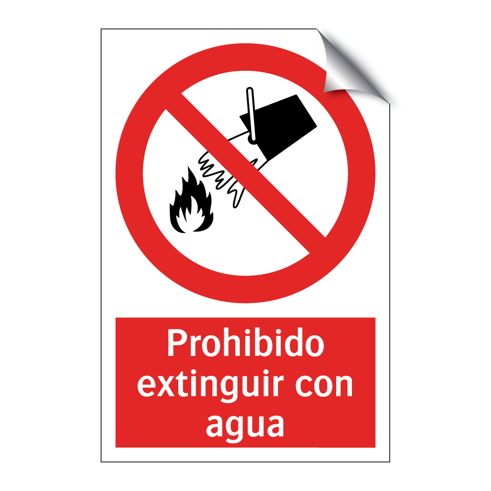 Prohibido extinguir con agua